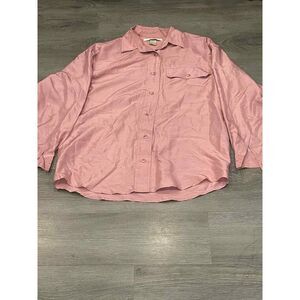Vintage The Limited 100% silk button up blouse XS with removable shoulder pads